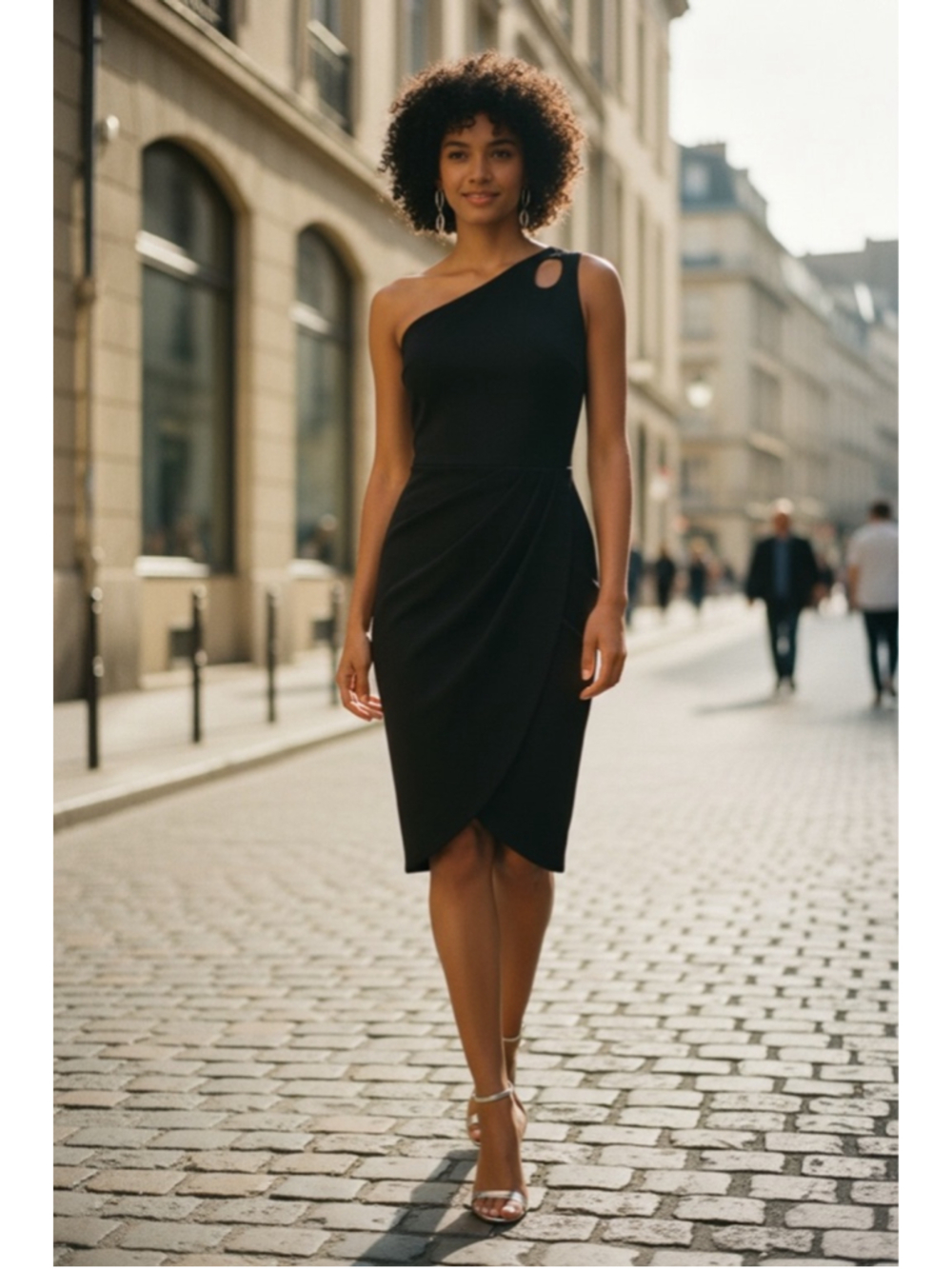 EUC PRETTYGARDEN Black One Shoulder Dress Plus Size XXL